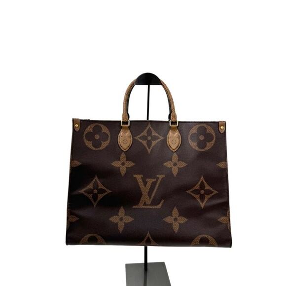 Louis Vuitton On the Go Brown and Light Brown Monogram Large Tote - Picture 1 of 13